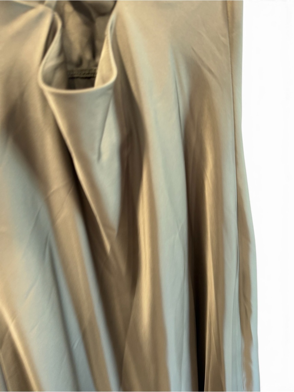 Show Me Your Mumu Verona Cowl Dress Moss Green Luxe Satin Size Small Never Worn - Picture 12 of 14